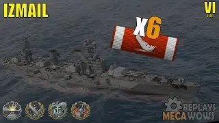 Izmail 6 Kills & 160k Damage | World of Warships Gameplay