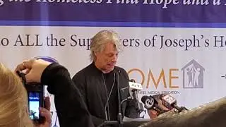 Bon Jovi on behalf of the Jon Bon Jovi Soul Foundation speaks at grand re-opening Camden N.J.