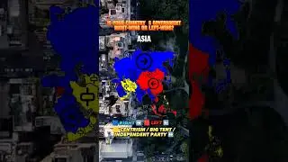 Is your country's government RIGHT-WING or LEFT-WING &harr;️🫅🗺️ #continents #maps #politic #shorts #viral