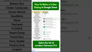 💥💢How to make a 5-star Rating Chart in GSheets‼️💢💥