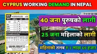 ✅Cyprus Working Demand In Nepal | Cyprus Kasari Jane Nepal Bat | Cyprus New Working Demand In Nepal