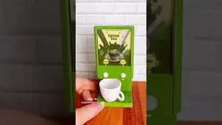 ASMR 🍵 Miniature REAL Working Matcha Latte Dispenser 🤓 Do you love matcha?