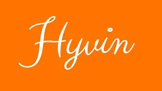 ✎ Hyvin ✎ English Cursive Handwriting Tutorial