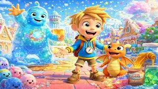 🍬Kai And Zippy Adventure The Jelly Giant Stuck! 🧊 Candy City Cartoon Movie for Kids