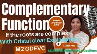 Complex Roots in Differential Equations | M2 R22 JNTUH | Complementary Function in Telugu