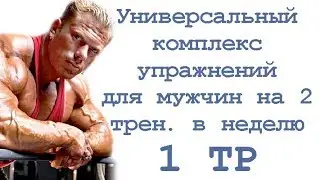 Universal set of exercises for men for 2 workouts per week (1 tr)