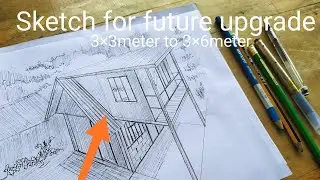 Attic house with future expansion :House Drawing Time lapse