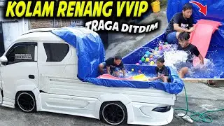 RENANG DI BAK PICKUP TRAGA DITDIM!!KOLAM RENANG PRIBADI COBA DIKASIH PEROSOTAN.. SERU BANGET🤣😂