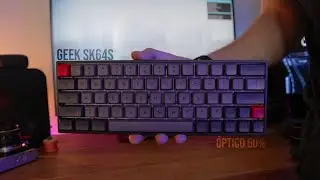 Un teclado mec&aacute;nico &Oacute;PTICO y de 60% | Revisado Geek SK64s | Gateron Optical RED