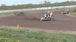 Sidecar Super series Roden 10 mei 2015 Finale  1e dennis noordman  2esimon beard  3e shaun harvey