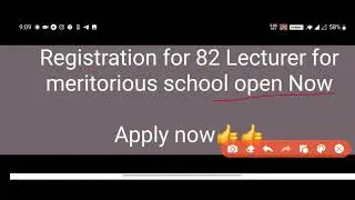 Registration for 82 Lecturer open #Apply now #