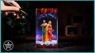 Making a WandaVision Resin Lamp | AmazingTrungX DIY Epoxy Resin Diorama