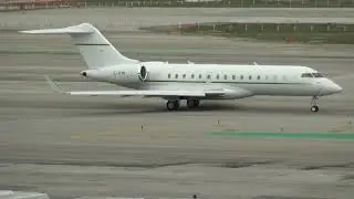 Private Bombardier BD 700 1A10 Global 6500 G-IFMI Taxing Barcelona LEBL