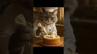 Chef Cats Baking Magic&rdquo;#ChefCats #CatBakery #WhiskersAndCakes #PastryArt