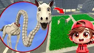 My drone CATCHES HUNGRY LONG NECK UNNAMED HORSE FROM MINECRAFT in REAL LIFE in Garry's Mod