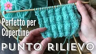 PUNTO RILIEVO FACILISSIMO!!!! 🌸🧶🥢 perfetto per le copertine 🦆