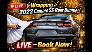 🔥 Wrapping a 2022 Camaro SS Rear Bumper LIVE 🚗✨ #camaro #ss #rear #bumper #wrap #diy #howto