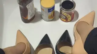 Messy high heels and wetting anyone ?