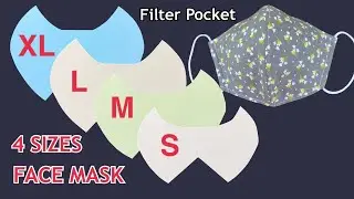 Diy Face Mask Trending Pattern (Size S M L XL) Easy To Make Mask With Filter Pocket  Sewing Tutorial