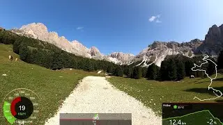 Ultimate 1 Hour MTB Virtual Cycling Workout Alps 🚵&zwj;♂️😎 Dolomiti Italy Garmin 4K Video