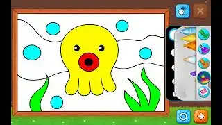 “Coloring an Octopus 🐙🌊 | Learn Colors for Kids | Tiny Color Tales”