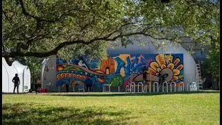 New GONZO247 mural revealed outside temporary classrooms at Rice