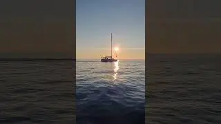 Sunset sailing in Ligurian Sea #mediterraneansea I sailed every sea of the Mediterranean.  Subscribe