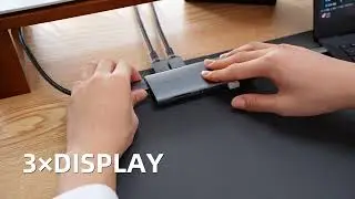 12 IN 1 USB C Hub With 2 HDMI 1 DisplayPort For Laptop