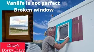 #vanlife is not perfect. we had a broken window.