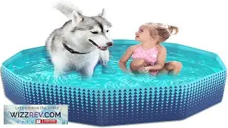 Foldable Dog Kiddie Pool Hard Plastic Kids Paddling Pool Toddler Baby Review