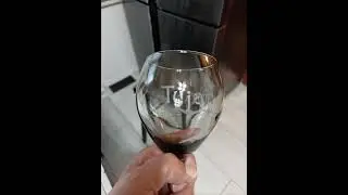 My first try at etching a wine glass.