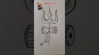 Trishul drawing | How to draw trishul #shorts #shiva #trishul #shivratri #drawing #art #trending