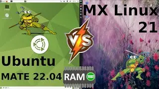 Ubuntu Mate 22.04 vs MX Linux 21 (Fluxbox): RAM Usage