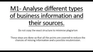 Btec Level 3 Business Unit 4 Business Communication M1