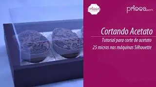 Como cortar acetato na Silhouette - Acetato 25 micras