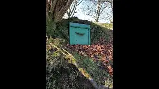 The World War II Fox Hole at Usk Natural Burial Ground.