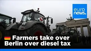 Angry German farmers drive their tractors to Berlin over diesel tax | euronews 🇬🇧