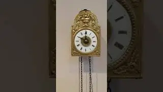 A miniature German Black Forest wall clock with alarm in the tradition of Joseph Sorg, circa 1840