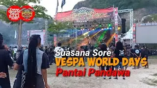 Vespa World days stage Pantai Pandawa saat ini ‼️ MERIAAAAH !