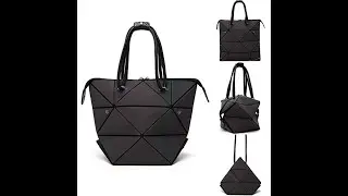 Luminous Geometric Ladies Foldable Tote Handbag