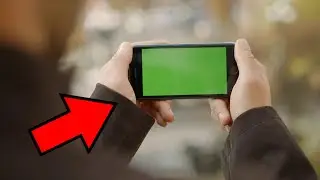Man hands holding smartphone with green screen - Man hands holding smartphone with Chroma key