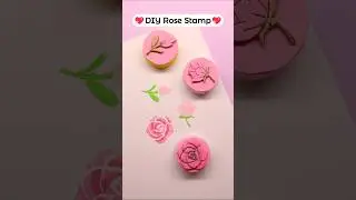 DIY Rose Stamp 🌹 Easy Handmade Flower Stamp Craft / How to Make Cute Stationery #diy