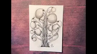 How to draw/tangle mooka using Zentangle&reg; with Jessica CZT FULL REAL TIME video, for beginners