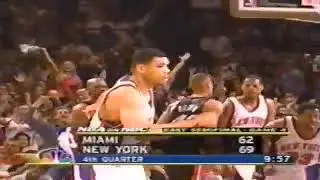Two Beautiful Allan Houston 3 Pointers in Game 4 vs. Heat (2000 ECSF Playoffs)