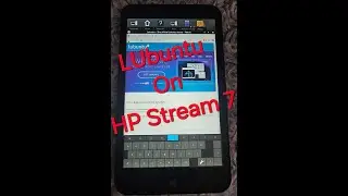 Lubuntu running in a HP Stream 7 tablet