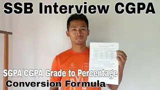 SSB Interview CGPA to Percentage Conversion Formula Calculation 2025, CGPA Formula Calculation