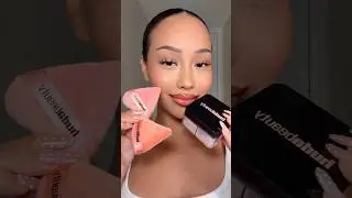 Peach or pink 💕 new Huda Beauty easy bake duo powder #makeup