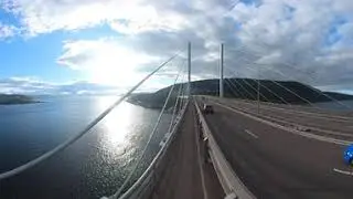 Walking up the Kessock Bridge - 360Degrees - Inverness UK