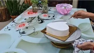 Easy anniversary cake design for beginners |Mix fruit +Vanilla flavor |Eggless |BakingBites