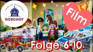 PLAYMOBIL Film Familie Petersen - Nordhof FILM, Folge 6-10 🔥🚒 Bauernhof, Feuerwehr, Traktor, Polizei
